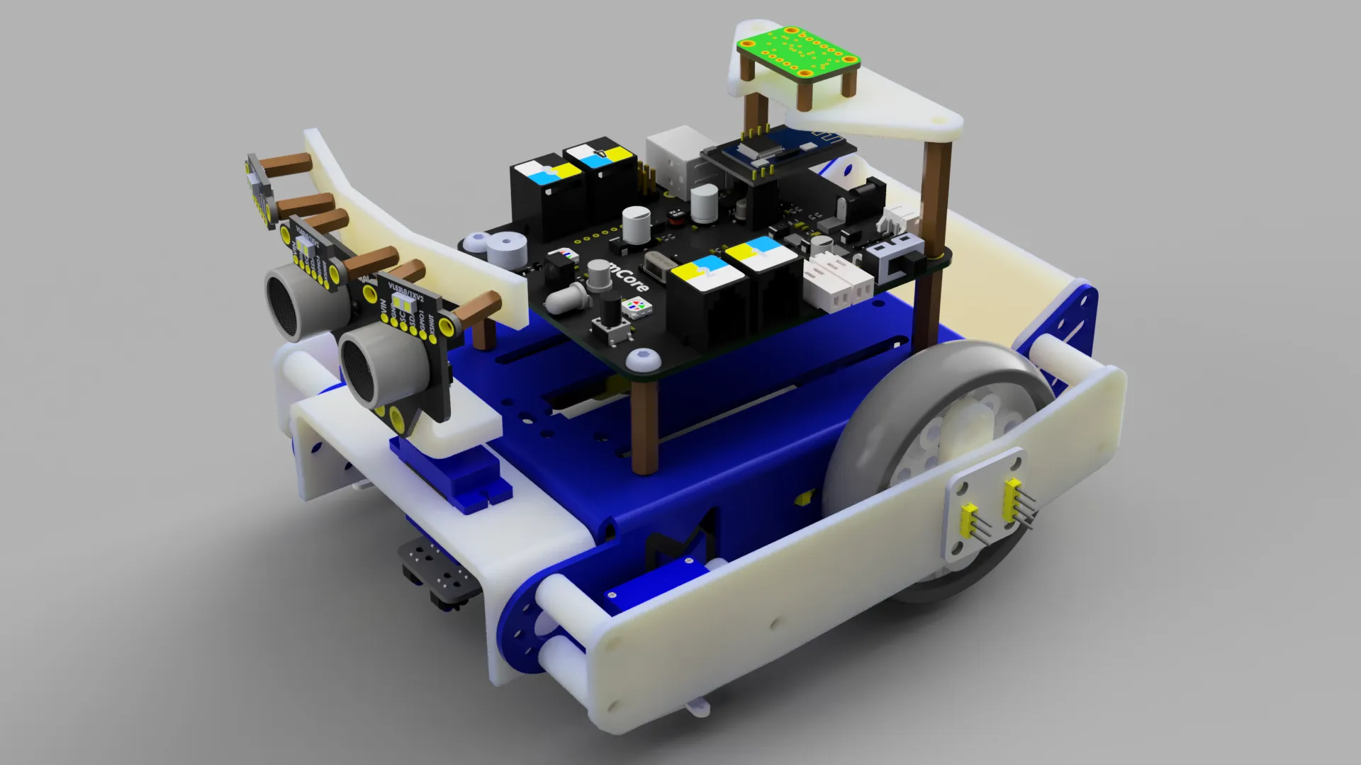 Render of modified mBot in Fusion