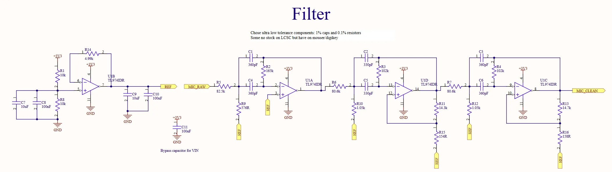 Filter board schematic
