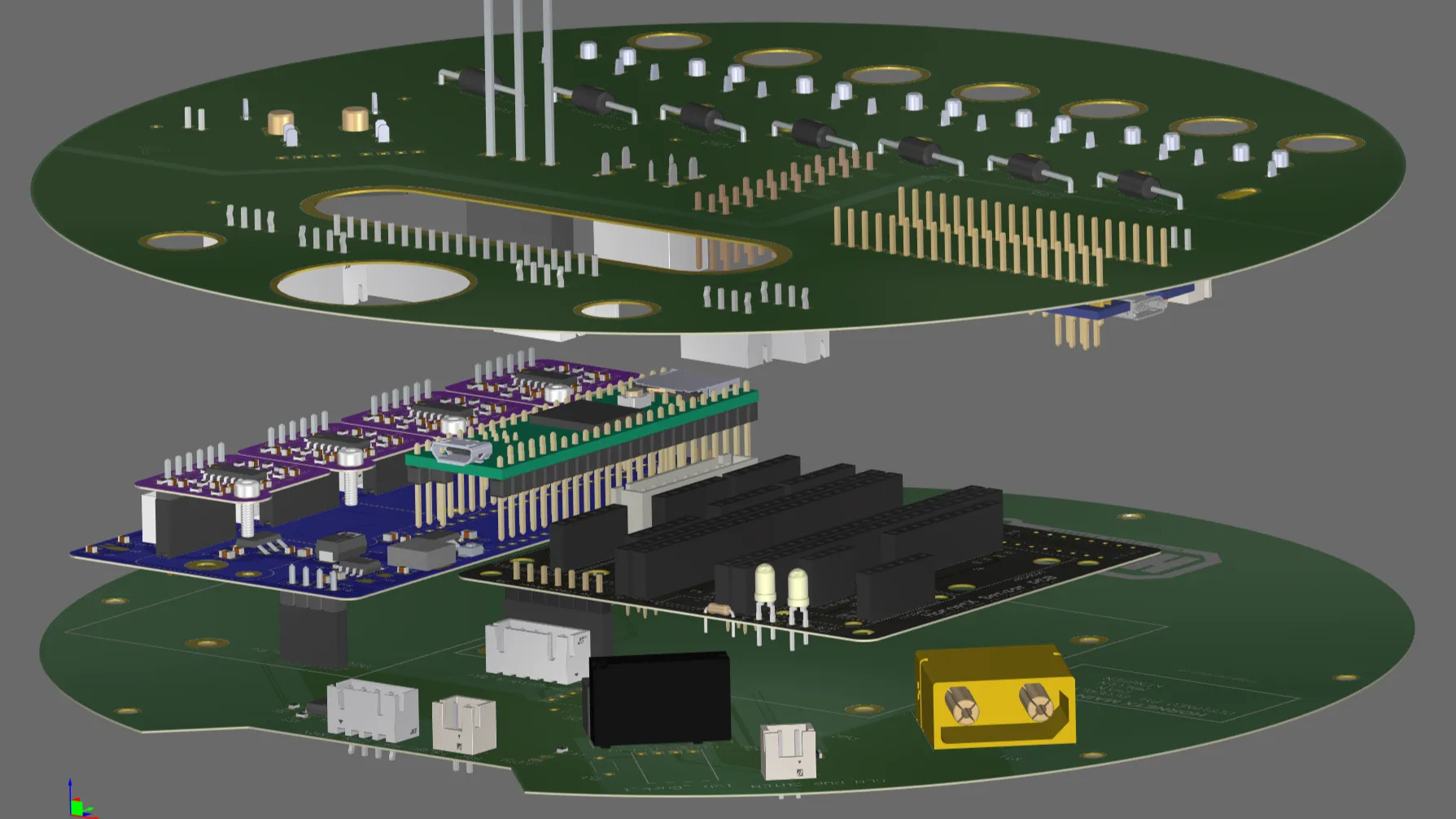 Final PCB multi-board assembly